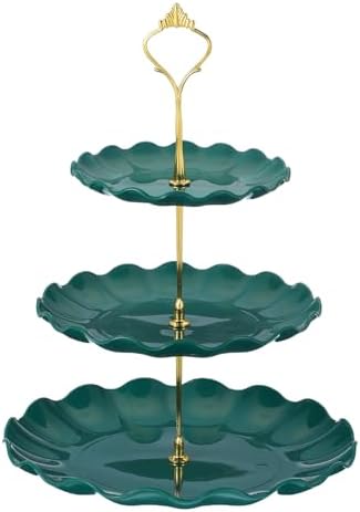 3-Tier Cupcake Stand Holder, Round Tiered Serving Tray 15/20/25cm Cup Cake Stand for Birthday Party Decoration