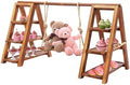3-Tier Cupcake Stand Ladder Dessert Display Stand with Swing Serving Tray for Party Birthday Wedding Decoration