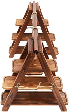 3-Tier Cupcake Stand Ladder Dessert Display Stand with Swing Serving Tray for Party Birthday Wedding Decoration, alternate