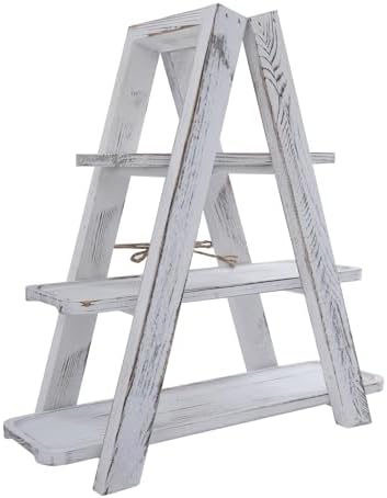 3-Tier Cupcake Stand Ladder Dessert Display Stand with Swing Serving Tray for Party Birthday Wedding Decoration, alternate