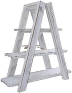 3-Tier Cupcake Stand Ladder Dessert Display Stand with Swing Serving Tray for Party Birthday Wedding Decoration, alternate