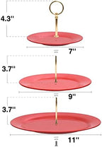 3-Tier Cupcake Stand Melamine Serving Tray Unbreakable Dessert Stand Fruit Candy Display Tower for Wedding, alternate view 3