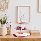 3-Tier Cupcake Stand Melamine Serving Tray Unbreakable Dessert Stand Fruit Candy Display Tower for Wedding, alternate view 7