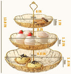 3 Tier Cupcake Stand, Plastic 3 Tiered Serving Stand, Dessert Tower Tray for Party, Birthday, Wedding, Gold in, alternate