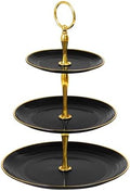 3-Tier Cupcake Stand, Round Plastic Tiered Serving Tray, Cup Cake Tower for Birthday Wedding Party Decoration