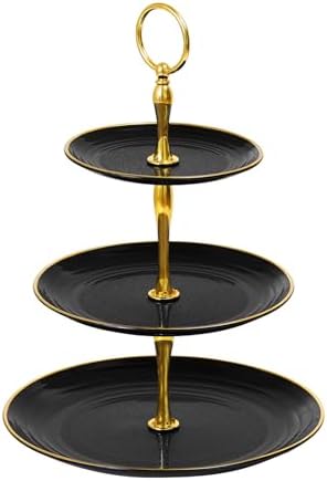 3-Tier Cupcake Stand, Round Plastic Tiered Serving Tray, Cup Cake Tower for Birthday Wedding Party Decoration