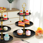 3-Tier Cupcake Stand, Round Plastic Tiered Serving Tray, Cup Cake Tower for Birthday Wedding Party Decoration, alternate view
