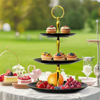 3-Tier Cupcake Stand, Round Plastic Tiered Serving Tray, Cup Cake Tower for Birthday Wedding Party Decoration, alternate view