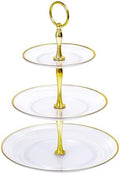 3-Tier Cupcake Stand, Round Plastic Tiered Serving Tray, Cup Cake Tower for Birthday Wedding Party Decoration