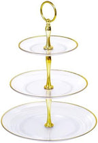 3-Tier Cupcake Stand, Round Plastic Tiered Serving Tray, Cup Cake Tower for Birthday Wedding Party Decoration
