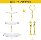 3-Tier Cupcake Stand, Round Plastic Tiered Serving Tray, Cup Cake Tower for Birthday Wedding Party Decoration, alternate view