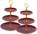 3-Tier Cupcake Stand, Round Plastic Tiered Serving Tray, Cup Cake Tower for Birthday Wedding Party Decoration