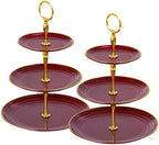 3-Tier Cupcake Stand, Round Plastic Tiered Serving Tray, Cup Cake Tower for Birthday Wedding Party Decoration