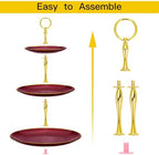 3-Tier Cupcake Stand, Round Plastic Tiered Serving Tray, Cup Cake Tower for Birthday Wedding Party Decoration, alternate view