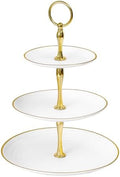 3-Tier Cupcake Stand, Round Plastic Tiered Serving Tray, Cup Cake Tower for Birthday Wedding Party Decoration