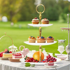 3-Tier Cupcake Stand, Round Plastic Tiered Serving Tray, Cup Cake Tower for Birthday Wedding Party Decoration, alternate view
