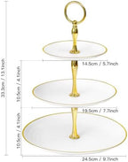 3-Tier Cupcake Stand, Round Plastic Tiered Serving Tray, Cup Cake Tower for Birthday Wedding Party Decoration, alternate view