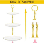 3-Tier Cupcake Stand, Round Plastic Tiered Serving Tray, Cup Cake Tower for Birthday Wedding Party Decoration, alternate view