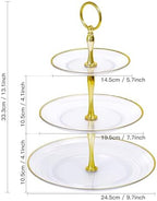 3-Tier Cupcake Stand, Round Plastic Tiered Serving Tray, Cup Cake Tower for Birthday Wedding Party Decoration, alternate view