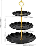 3-Tier Cupcake Stand, Wavy Plastic Tiered Serving Tray, Cup Cake Tower for Birthday Wedding Party Decoration, alternate view