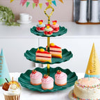 3-Tier Cupcake Stand, Wavy Plastic Tiered Serving Tray, Cup Cake Tower for Birthday Wedding Party Decoration, alternate view