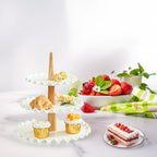 3 Tier Cupcake Stand, White Porcelain Wedding Cupcake Stand, Tiered Serving Tray, Cupcake Display Tower, Dessert, alternate