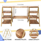 3 Tier Cupcake Stand with Swing Design Cake Display Stand Large Food Desert Table Display Stand Metal Frame, alternate view 3