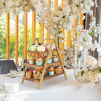 3 Tier Cupcake Stand with Swing Design Cake Display Stand Large Food Desert Table Display Stand Metal Frame, alternate view 5