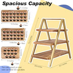 3 Tier Cupcake Stand with Swing Design Cake Display Stand Large Food Desert Table Display Stand Metal Frame, alternate view 7