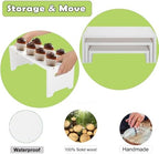 3 Tier Cupcake Stand & Wood Display Risers, for Food Desserts Stand Perfume Organizer Funko POP Collections, alternate view 2