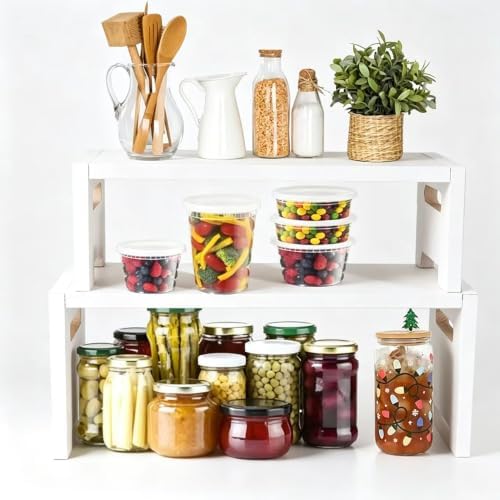 3 Tier Cupcake Stand & Wood Display Risers, for Food Desserts Stand Perfume Organizer Funko POP Collections, alternate view 6