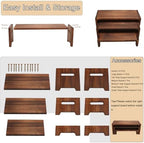3 Tier Cupcake Stand & Wood Display Risers, for Food Desserts Stand Perfume Organizer Funko POP Collections, alternate view 2