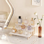 3 Tier Cupcake Stand, Wooden White Riser for Dessert, Perfume & Funko Pop in White, alternate view 7