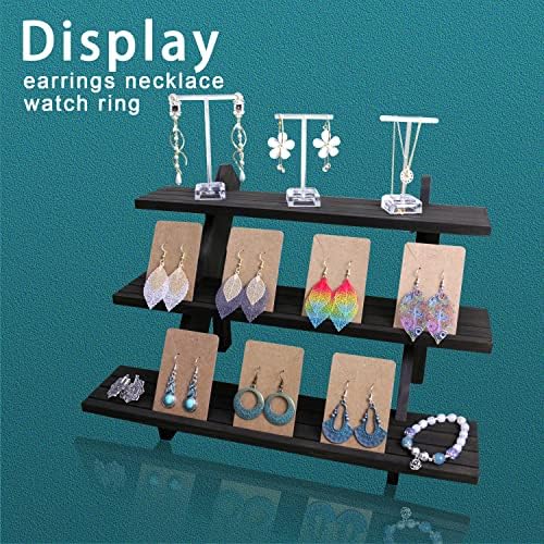 3 Tier Earring Display Stands For Selling, Retail Display Riser Earring, Ring Holder Stand, Removable Countertop, alternate