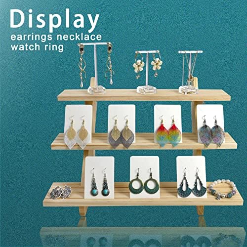3 Tier Earring Display Stands For Selling, Retail Display Riser Earring, Ring Holder Stand, Removable Countertop, alternate