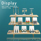3 Tier Earring Display Stands For Selling, Retail Display Riser Earring, Ring Holder Stand, Removable Countertop, alternate
