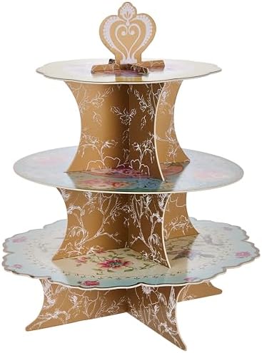 3-Tier Floral Cake Stand for Birthdays, Afternoon Tea Party Birthday, Tea Parties Baby Shower, Wedding Mother's