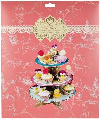 3-Tier Floral Cake Stand for Birthdays, Afternoon Tea Party Birthday, Tea Parties Baby Shower, Wedding Mother's, alternate