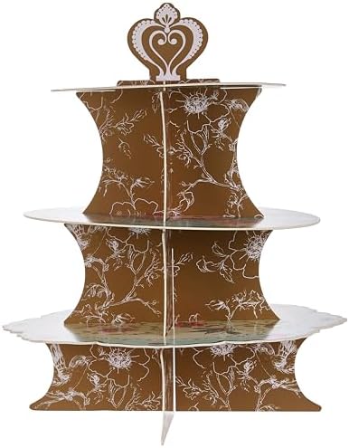 3-Tier Floral Cake Stand for Birthdays, Afternoon Tea Party Birthday, Tea Parties Baby Shower, Wedding Mother's, alternate
