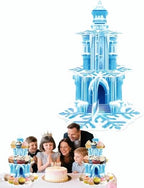 3 Tier Frozen Stand, Cupcake Stand Cardboard - Easy to Assemble& Reusable(Ice Castle) in Ice Castle