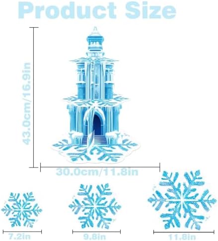 3 Tier Frozen Stand, Cupcake Stand Cardboard - Easy to Assemble& Reusable(Ice Castle) in Ice Castle, alternate view 3