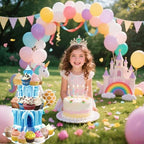 3 Tier Frozen Stand, Cupcake Stand Cardboard - Easy to Assemble& Reusable(Ice Castle) in Ice Castle, alternate view 7