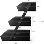 3-Tier Fruit Basket for Kitchen Counter, Black, Self-assembly in Black, alternate view 3