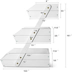 3-Tier Fruit Basket for Kitchen Counter, White, Self-assembly in White, alternate view 3
