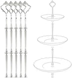 3 Tier Fruit Cake Stand Hardware 5 Set Crown Tiered Tray Hardware Kits Dessert Stand Holder (Plate not Included