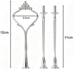 3 Tier Fruit Cake Stand Hardware 5 Set Crown Tiered Tray Hardware Kits Dessert Stand Holder (Plate not Included, alternate