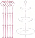 3 Tier Fruit Cake Stand Hardware 5 Set Crown Tiered Tray Hardware Kits Dessert Stand Holder (Plate not Included