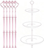 3 Tier Fruit Cake Stand Hardware 5 Set Crown Tiered Tray Hardware Kits Dessert Stand Holder (Plate not Included