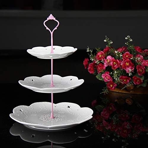 3 Tier Fruit Cake Stand Hardware 5 Set Crown Tiered Tray Hardware Kits Dessert Stand Holder (Plate not Included, alternate