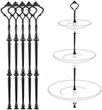 3 Tier Fruit Cake Stand Hardware 5 Set Crown Tiered Tray Hardware Kits Dessert Stand Holder (Plate not Included